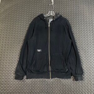 Vintage Burton‎ Snowboards Burlington VT Cotton Black Hoodie Full Zip Men Size M